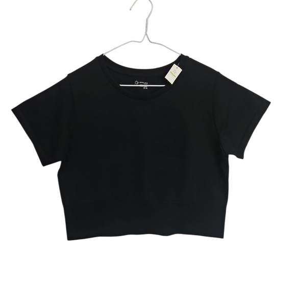 Offline by Aerie Black Sidewalk Seamless Cropped T-shirt Size XL - Picture 4 of 12